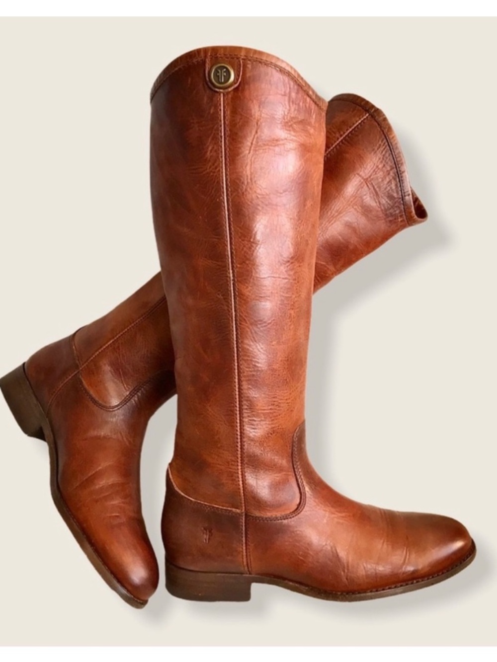 Frye “Melissa” Brown Leather Knee-High Riding Boots - Women - Picture 4 of 11